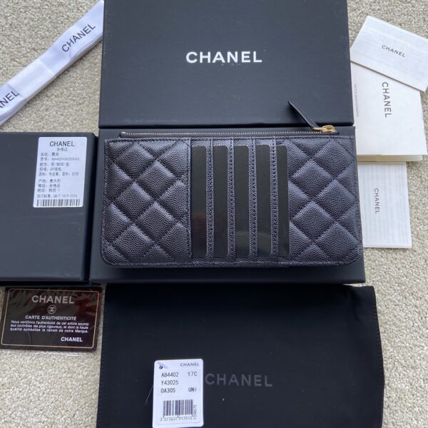Chanel CO-CO Mini Pouch Wallet 19.5cm/7.7in Gold Hardware For Women Black