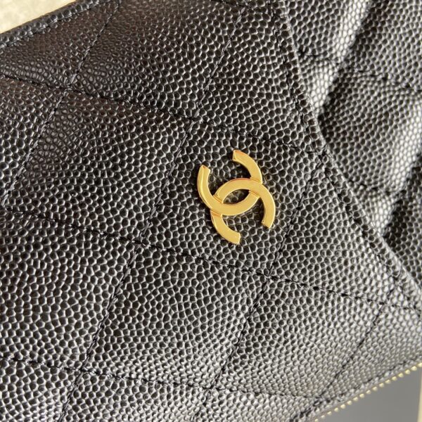 Chanel CO-CO Mini Pouch Wallet 19.5cm/7.7in Gold Hardware For Women Black