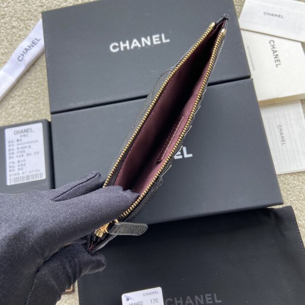 Chanel CO-CO Mini Pouch Wallet 19.5cm/7.7in Gold Hardware For Women Black