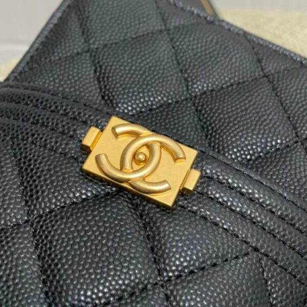 Chanel CO-CO Mini Pouch Wallet 19cm/7.5in Gold Hardware For Women Black