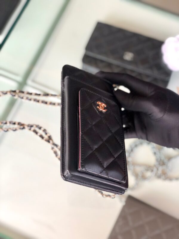 Chanel CO-CO Mini Pouch Wallet 19cm/7.5in Gold Hardware For Women Black