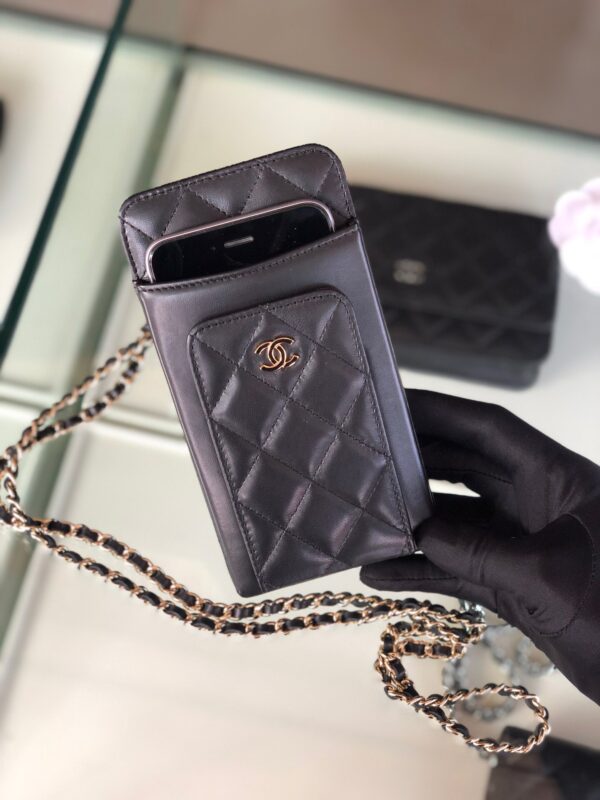 Chanel CO-CO Mini Pouch Wallet 19cm/7.5in Gold Hardware For Women Black