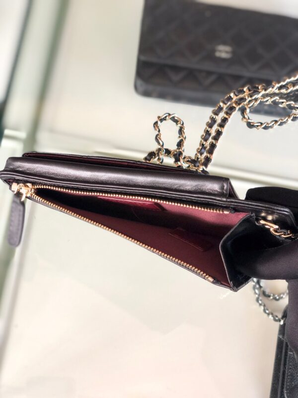 Chanel CO-CO Mini Pouch Wallet 19cm/7.5in Gold Hardware For Women Black