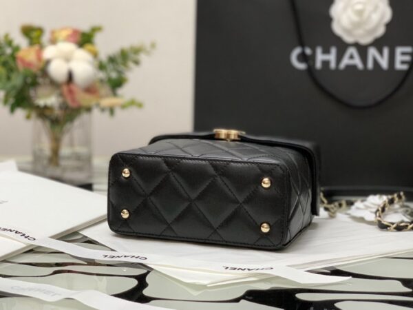 Chanel CO-CO Small Box Bag 15cm/5.9in Gold Hardware For Women Black