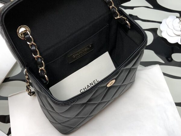 Chanel CO-CO Small Box Bag 15cm/5.9in Gold Hardware For Women Black