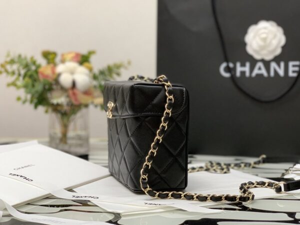 Chanel CO-CO Small Box Bag 15cm/5.9in Gold Hardware For Women Black