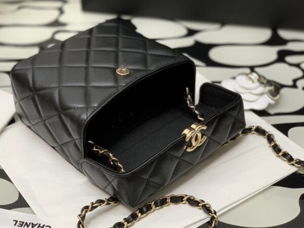 Chanel CO-CO Small Box Bag 15cm/5.9in Gold Hardware For Women Black