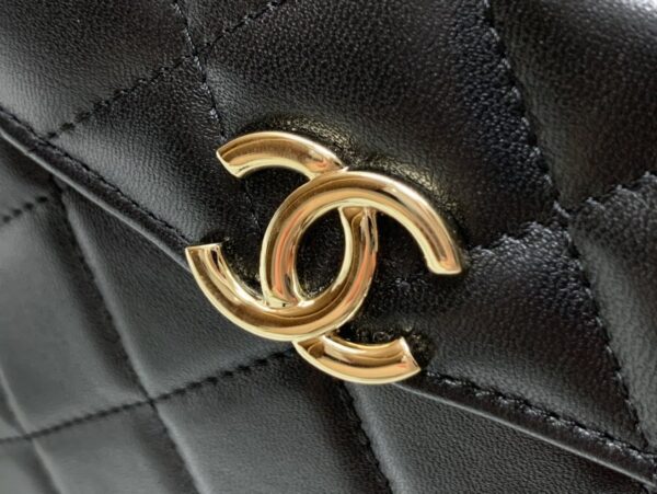 Chanel CO-CO Small Box Bag 15cm/5.9in Gold Hardware For Women Black
