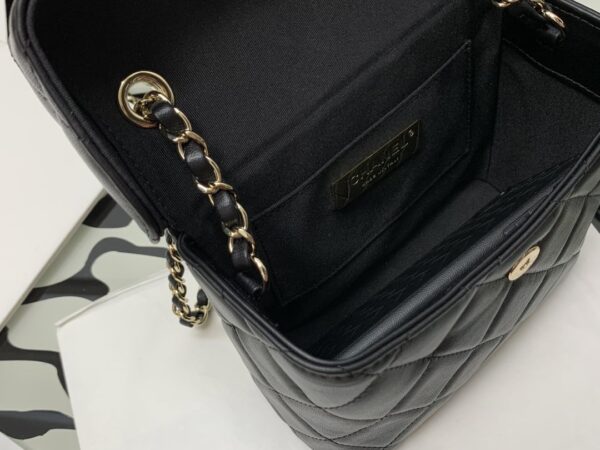 Chanel CO-CO Small Box Bag 15cm/5.9in Gold Hardware For Women Black