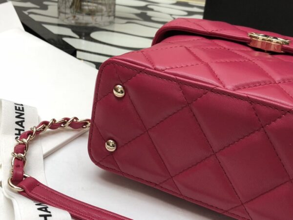 Chanel CO-CO Small Box Bag 15cm/5.9in Gold Hardware For Women Red