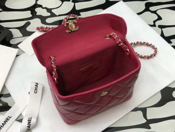 Chanel CO-CO Small Box Bag 15cm/5.9in Gold Hardware For Women Red