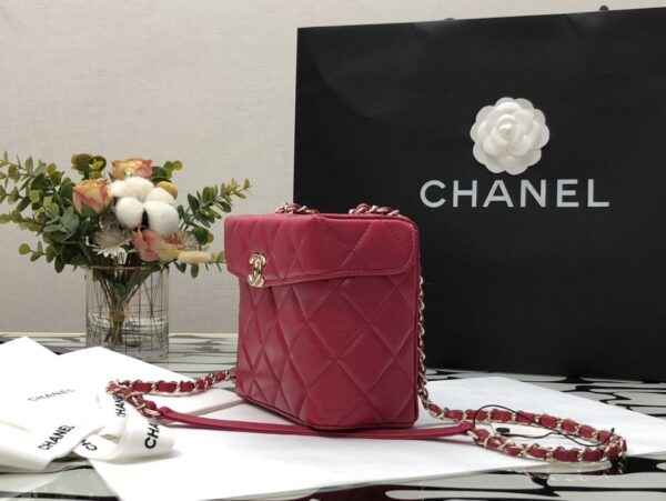 Chanel CO-CO Small Box Bag 15cm/5.9in Gold Hardware For Women Red