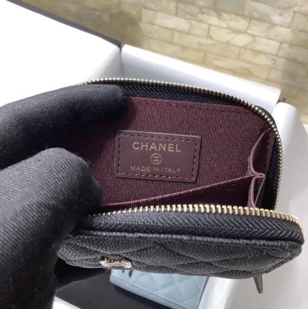 Chanel CO-CO Small Card Holder Wallet 11cm/4.3in Gold Hardware For Women Black