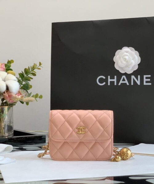 Chanel CO-CO Wallet On Chain 10cm/3.9in Gold Hardware For Women White