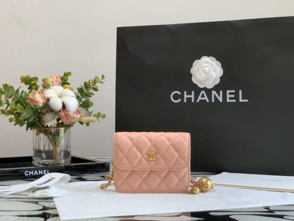Chanel CO-CO Wallet On Chain 10cm/3.9in Gold Hardware For Women White