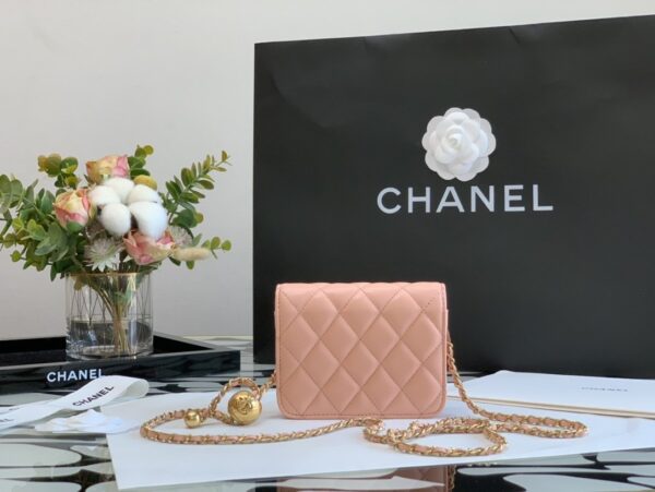 Chanel CO-CO Wallet On Chain 10cm/3.9in Gold Hardware For Women White