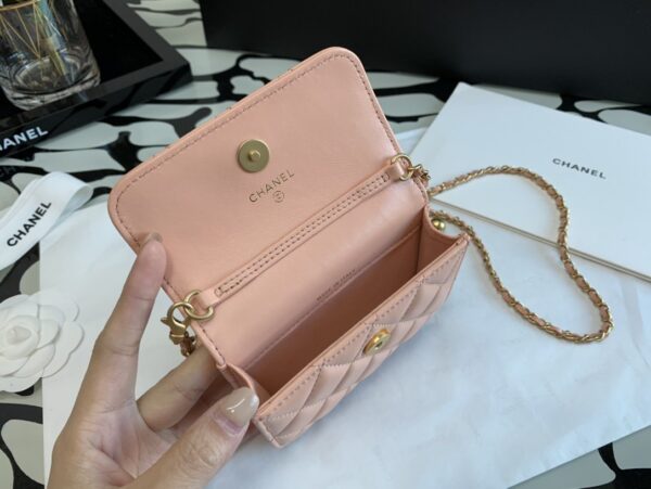 Chanel CO-CO Wallet On Chain 10cm/3.9in Gold Hardware For Women White