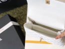 [REP 1:1] Chanel Coco Handle Quilted Lizard Handle Bag 24cm Caviar Leather Gold Hardware Spring/Summer Act 1 Collection, White