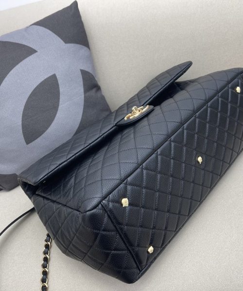 [REP 1:1] Chanel CoCo Luggage Gold Toned Hardware 46cm Black For Women