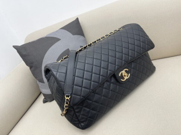 [REP 1:1] Chanel CoCo Luggage Gold Toned Hardware 46cm Black For Women