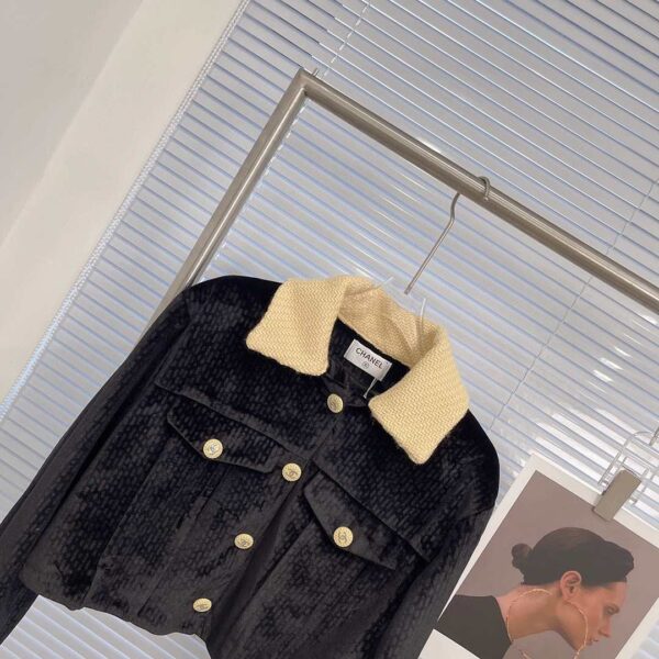 Chanel Crop Top Jacket Black For Women