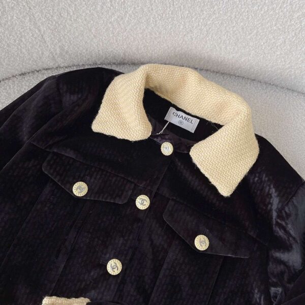 Chanel Crop Top Jacket Black For Women