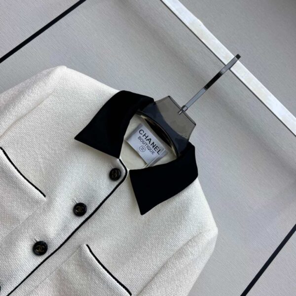 Chanel Crop Top Jacket White For Women