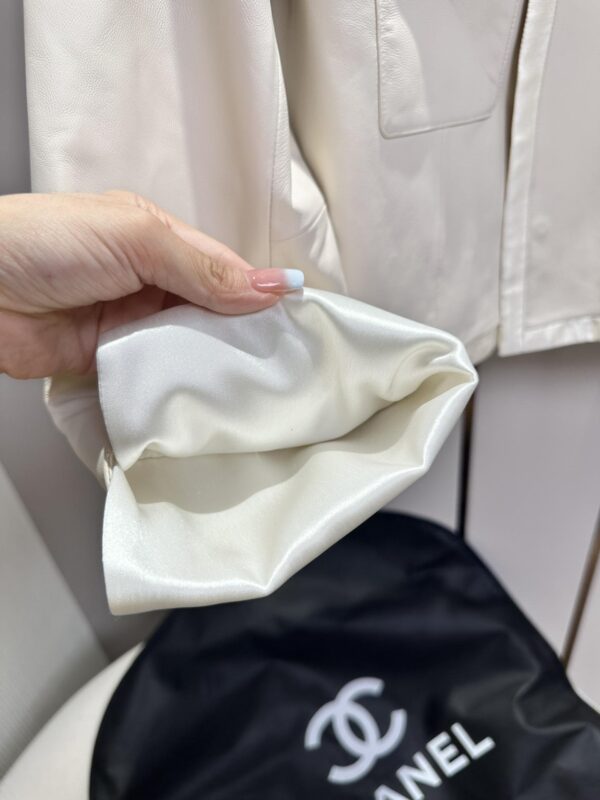 Chanel Cropped Neck Jacket White For Women