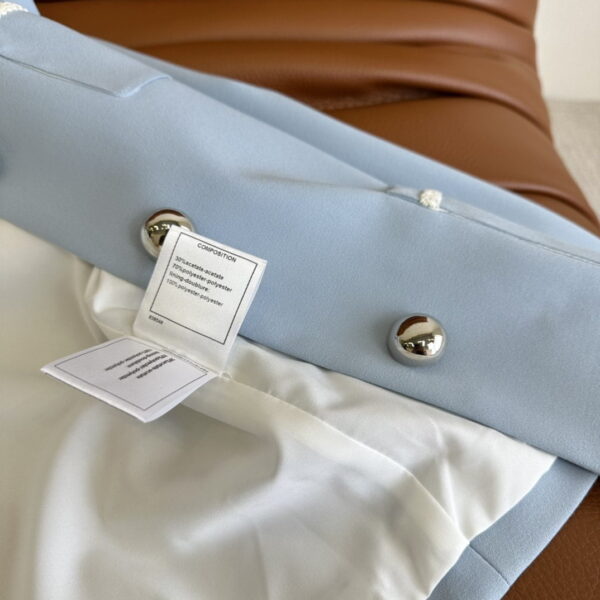 Chanel Croptop Cardigan Blue For Women