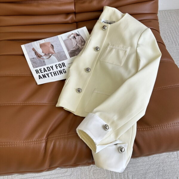 Chanel Croptop Cardigan White For Women