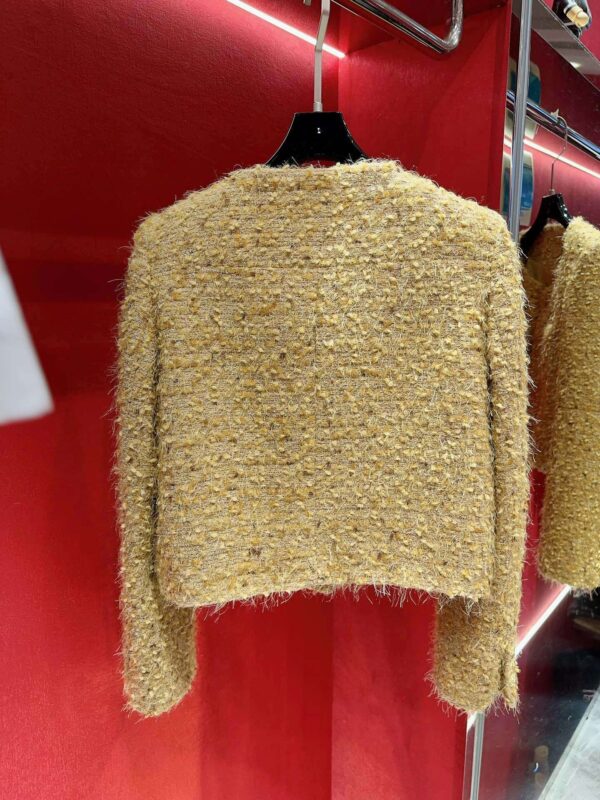 Chanel Custom Made Fabric Jacket Beige For Women