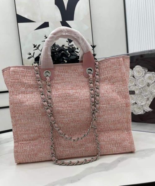 [REP 1:1] Chanel Deauville Tote 38cm Pink For Women A66941
