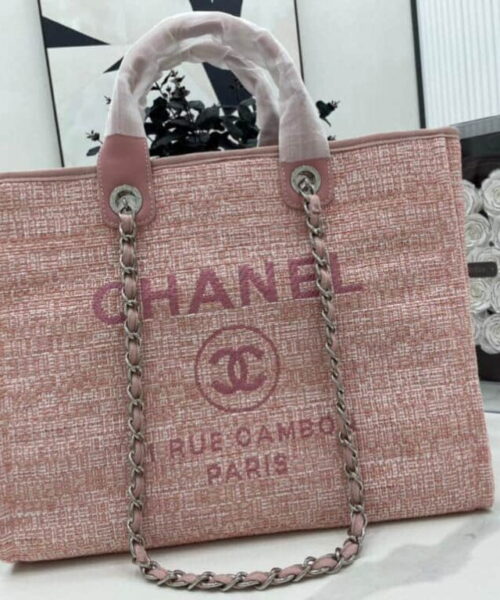 [REP 1:1] Chanel Deauville Tote 38cm Pink For Women A66941