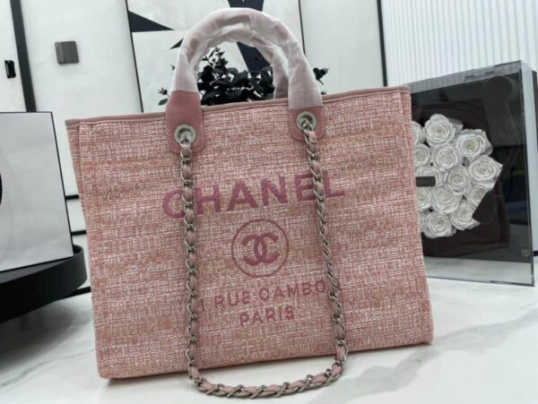 [REP 1:1] Chanel Deauville Tote 38cm Pink For Women A66941