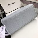 [REP 1:1] Chanel Deauville Tote 38cm White Gray For Women A66941