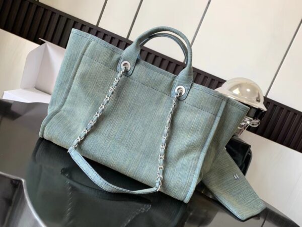 [REP 1:1] Chanel Deauville Tote Blue For Women 38cm / 14.9in