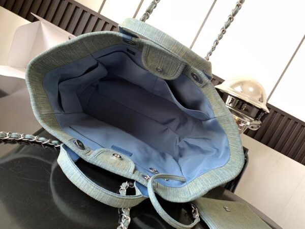 [REP 1:1] Chanel Deauville Tote Blue For Women 38cm / 14.9in