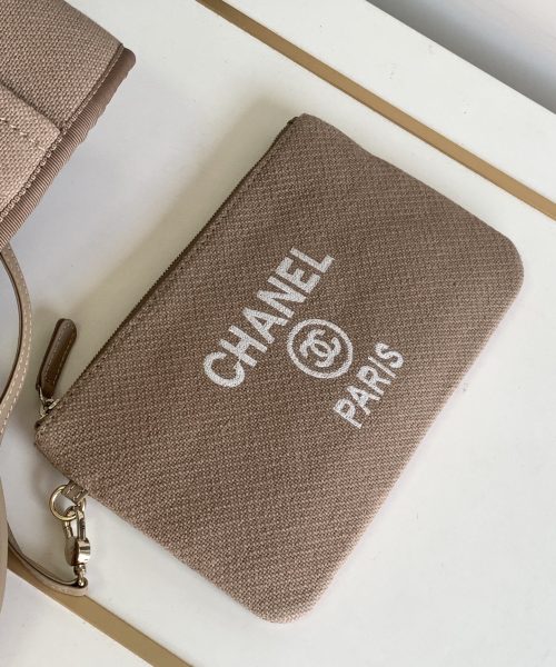 [REP 1:1] Chanel Deauville Tote Canvas Bag Beige For Women 38cm / 15in