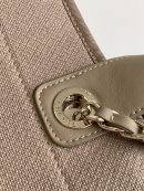 [REP 1:1] Chanel Deauville Tote Canvas Bag Beige For Women 38cm / 15in