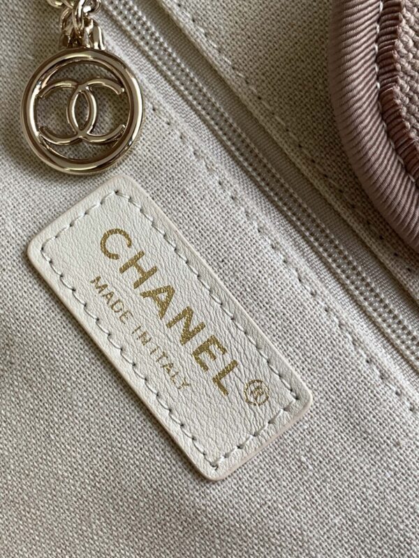 [REP 1:1] Chanel Deauville Tote Canvas Bag Beige For Women 38cm / 15in