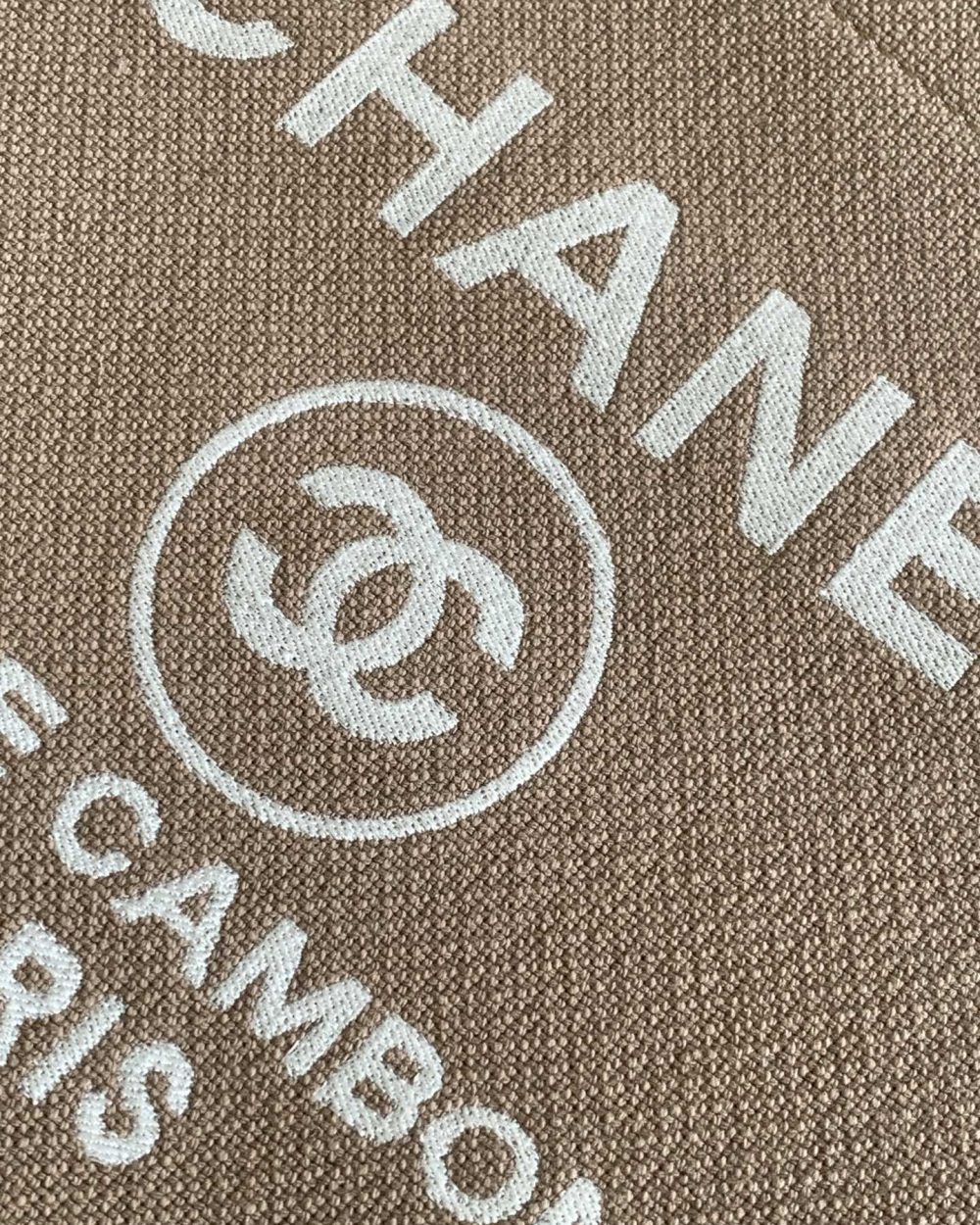 [REP 1:1] Chanel Deauville Tote Canvas Bag Beige For Women 38cm / 15in