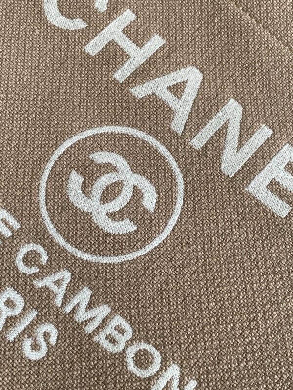 [REP 1:1] Chanel Deauville Tote Canvas Bag Beige For Women 38cm / 15in