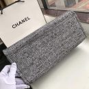 [REP 1:1] Chanel Deauville Tote Raffia Canvas Bag Black/White For Women 14.9in/38cm