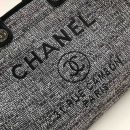 [REP 1:1] Chanel Deauville Tote Raffia Canvas Bag Black/White For Women 14.9in/38cm