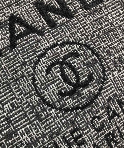 [REP 1:1] Chanel Deauville Tote Raffia Canvas Bag Black/White For Women 14.9in/38cm