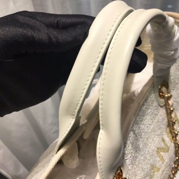 [REP 1:1] Chanel Deauville Tote Tweed Canvas Bag Fall/Winter Collection, Beige/Cream/Gold/Multi For Women 15in/38cm