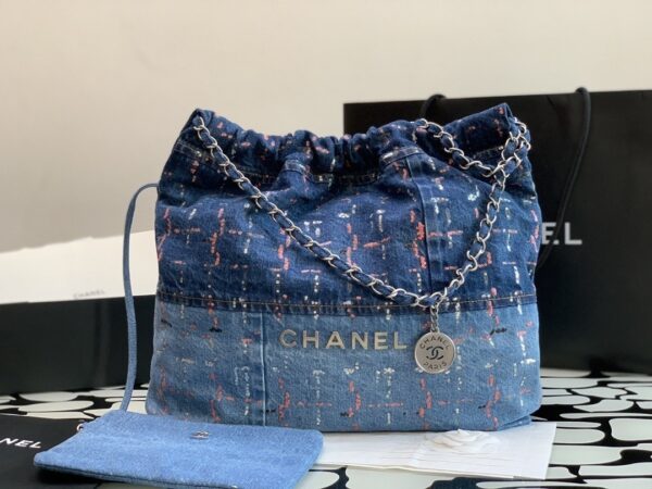 [REP 1:1] Chanel Demin Medium Bag Blue For Women 38.5cm / 15.1in