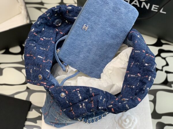 [REP 1:1] Chanel Demin Medium Bag Blue For Women 38.5cm / 15.1in