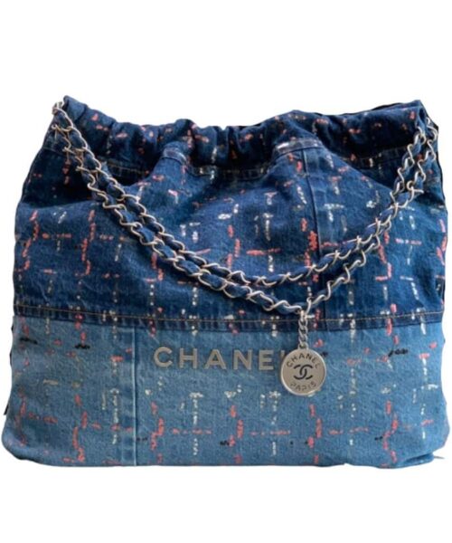 [REP 1:1] Chanel Demin Medium Bag Blue For Women 38.5cm / 15.1in