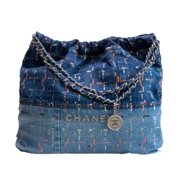 [REP 1:1] Chanel Demin Medium Bag Blue For Women 38.5cm / 15.1in